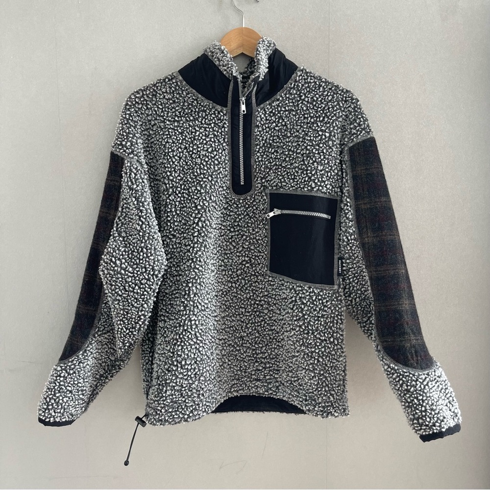 RASSVET Grey Colorblock Fleece Zip-Up